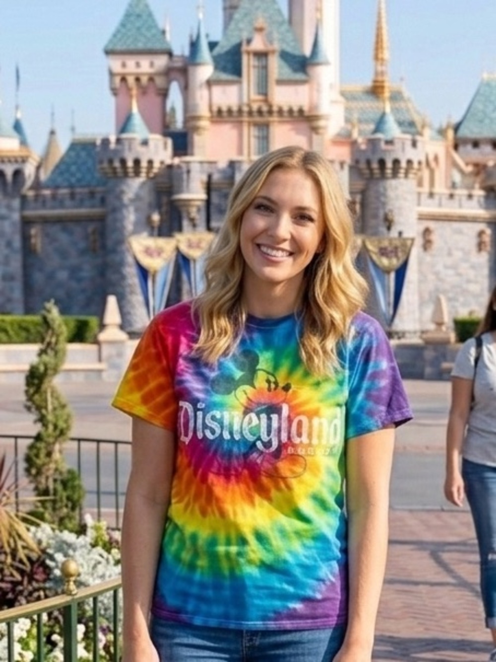 VTG Disneyland Resort Mickey Mouse Tie Dye T-Shirt S retro disney bound bright